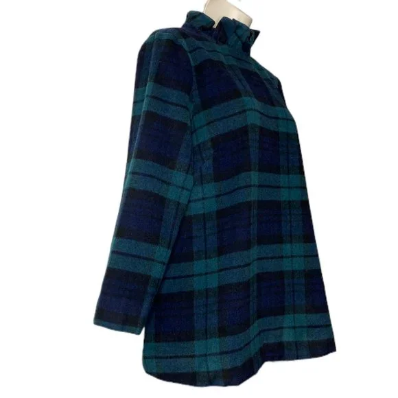 Tuckernuck | NEW Blackwatch Plaid Schoolgirl Bow Wool Faye Blouse Size M - Picture 6 of 11